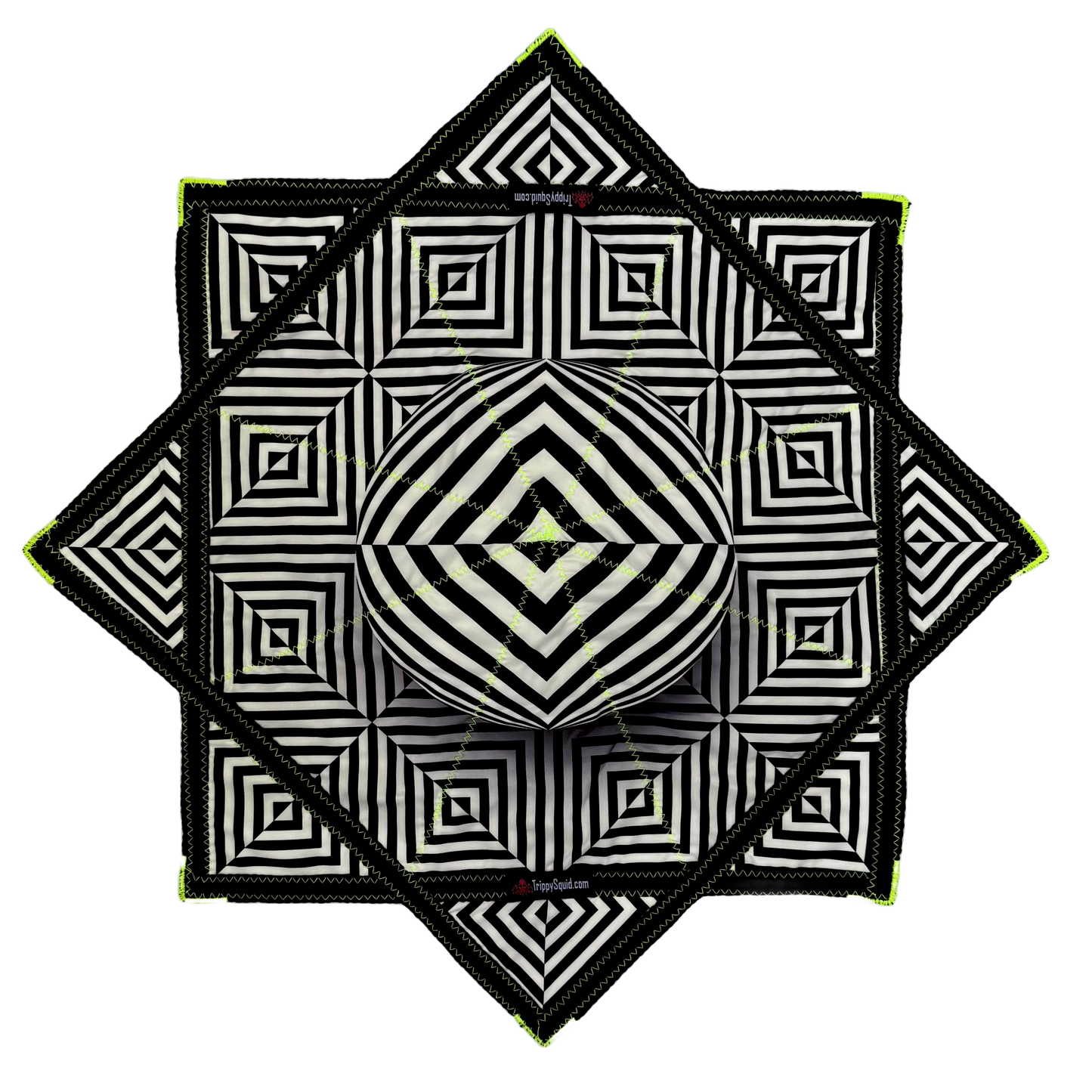 *OLD MATERIAL DISCOUNT* 021.Mini - B&W Illusion Star (UV Stitching) 24"