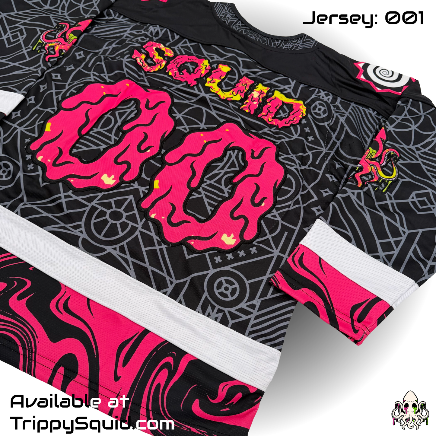 *Pre-Order* D.001 - Trippy Squid Hockey Jersey (Full Embroidered)