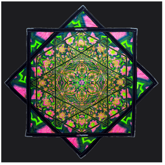 002 - Sacred Geometry V2.0 Flow Star (UV REACTIVE + 2x Sided) 26"