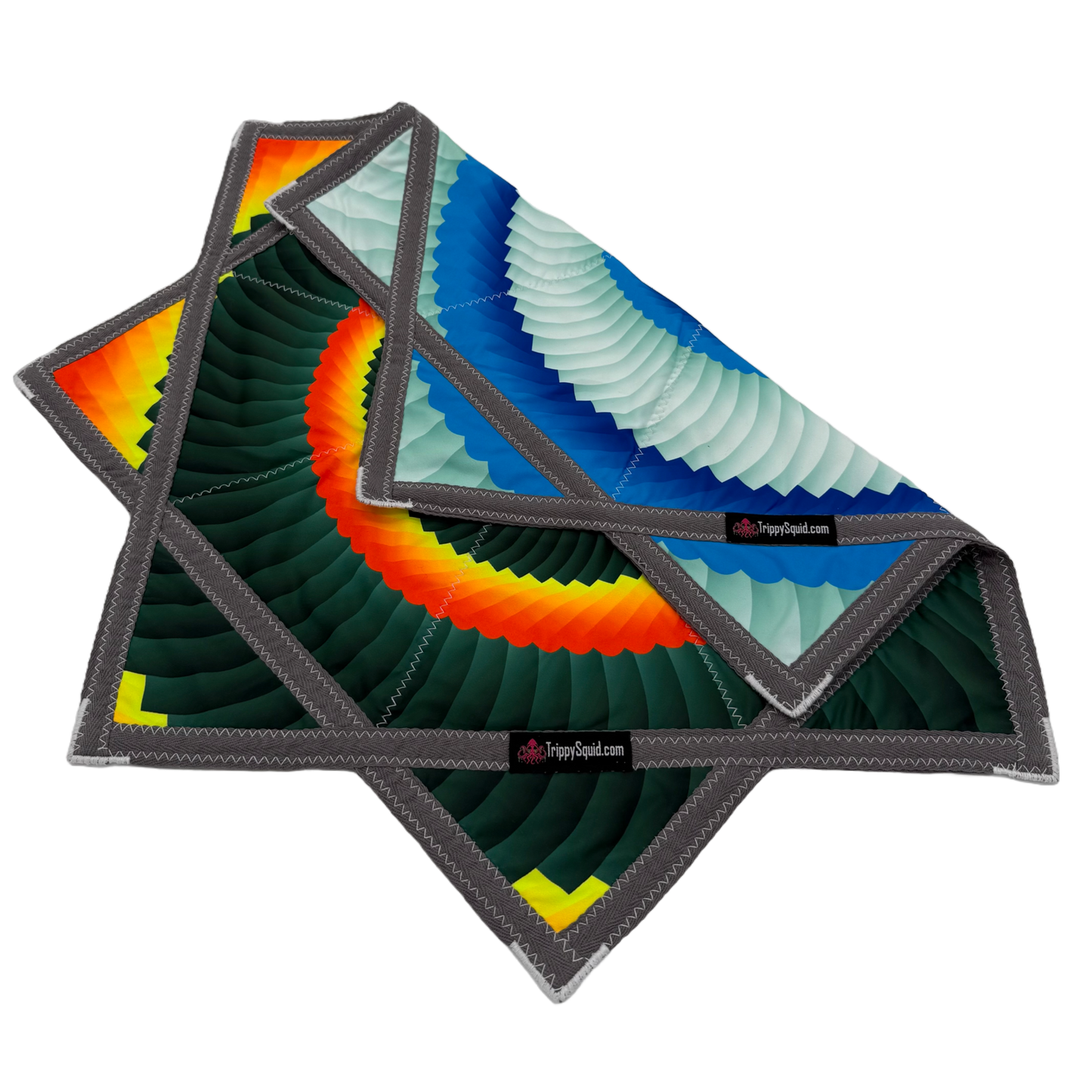 *OLD MATERIAL DISCOUNT* 018.Mini - Orange & White Spiral (UV-Reactive) 24"