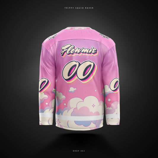 D.002 - Trippy Squid Flowmies Hockey Jersey (Full Embroidered)