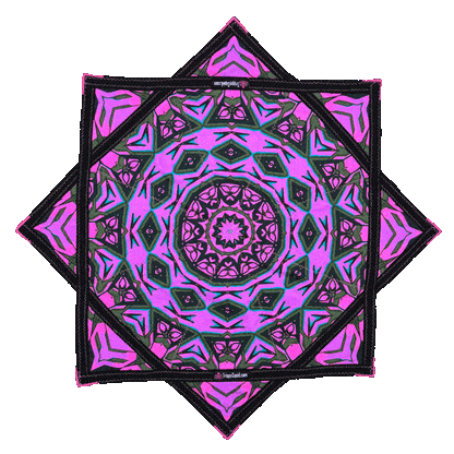 inking.035 - Pink Robotic Fractal Flowstar (UV-Reactive) 14"