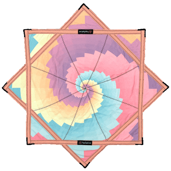 *OLD MATERIAL DISCOUNT* 026.Mini - Pink Sherbet Spiral Pastel Flowstar (Non-UV) 24"