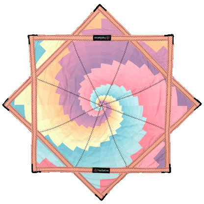 *OLD MATERIAL DISCOUNT* 026.Mini - Pink Sherbet Spiral Pastel Flowstar (Non-UV) 24"
