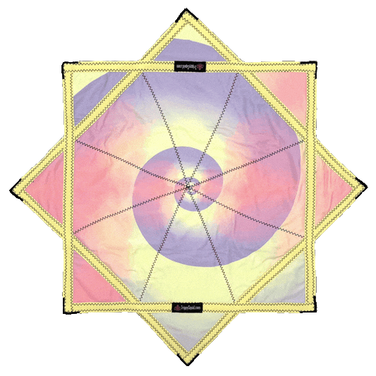 *OLD MATERIAL DISCOUNT* 025.Mini - Yellow Spiral Pastel Flowstar (Non-UV) 24"