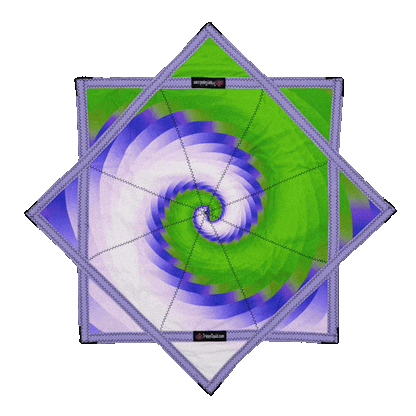 047.Green Goblin Spiral Flowstar (UV-Reactive) 26"