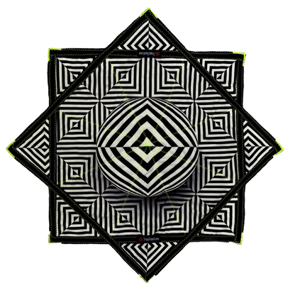 *OLD MATERIAL DISCOUNT* 021.Mini - B&W Illusion Star (UV Stitching) 24"