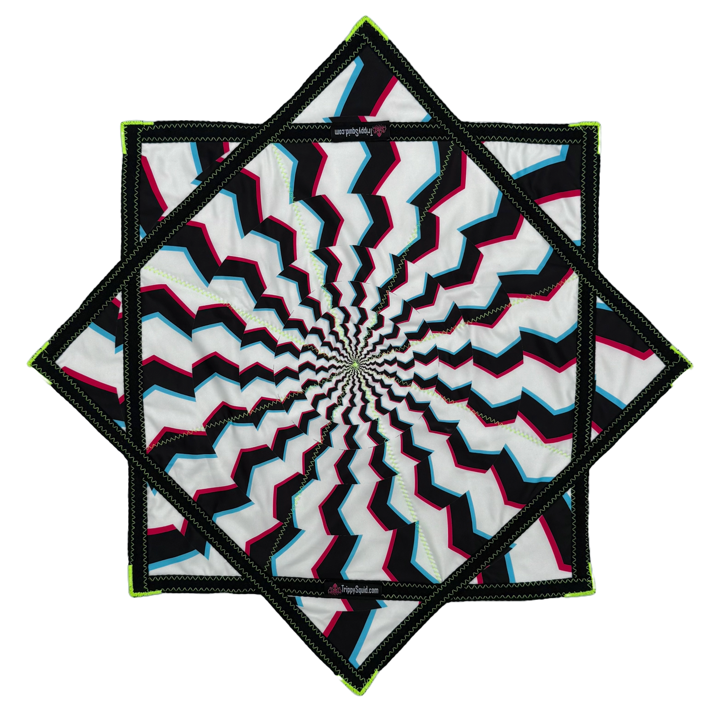 *OLD MATERIAL DISCOUNT* 021.Mini - B&W Illusion Star (UV Stitching) 24"