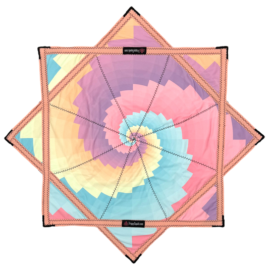 *OLD MATERIAL DISCOUNT* 026.Mini - Pink Sherbet Spiral Pastel Flowstar (Non-UV) 24"