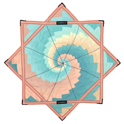 *OLD MATERIAL DISCOUNT* 026.Mini - Pink Sherbet Spiral Pastel Flowstar (Non-UV) 24"