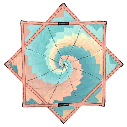 *OLD MATERIAL DISCOUNT* 026.Mini - Pink Sherbet Spiral Pastel Flowstar (Non-UV) 24"