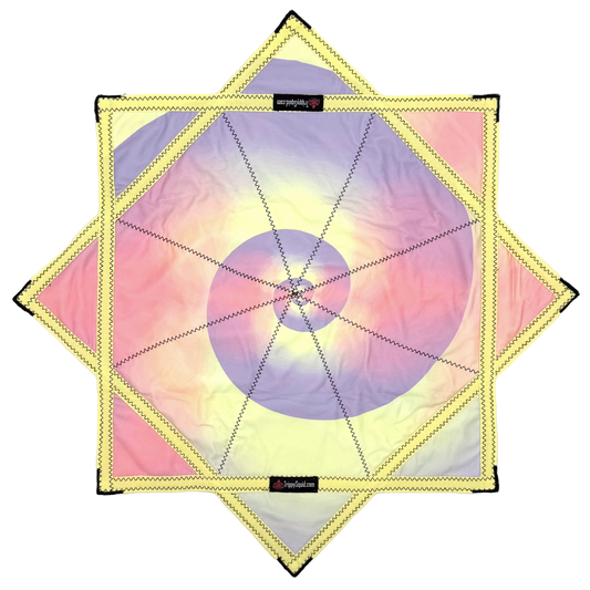 *OLD MATERIAL DISCOUNT* 025.Mini - Yellow Spiral Pastel Flowstar (Non-UV) 24"