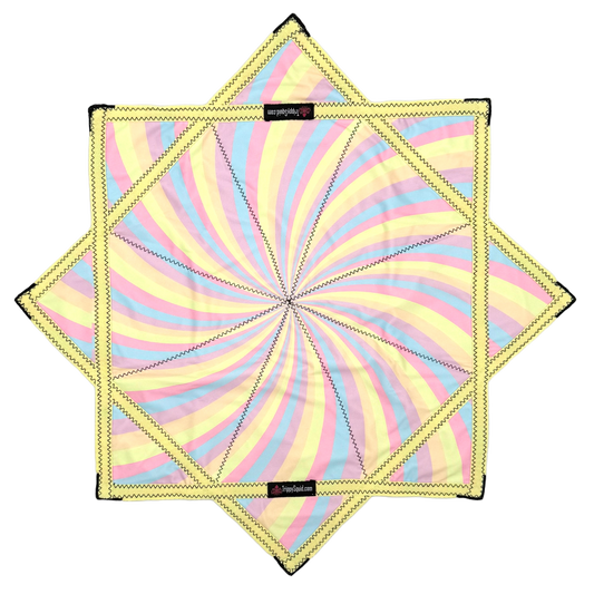 *OLD MATERIAL DISCOUNT* 025.Mini - Yellow Spiral Pastel Flowstar (Non-UV) 24"