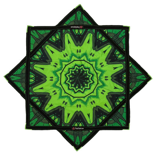 *OLD MATERIAL DISCOUNT* 034 - Green Robotic Fractal (UV-Reactive) 26"