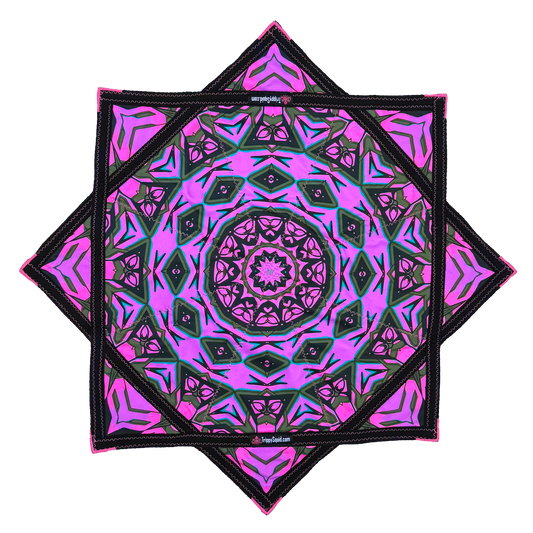 inking.035 - Pink Robotic Fractal Flowstar (UV-Reactive) 14"
