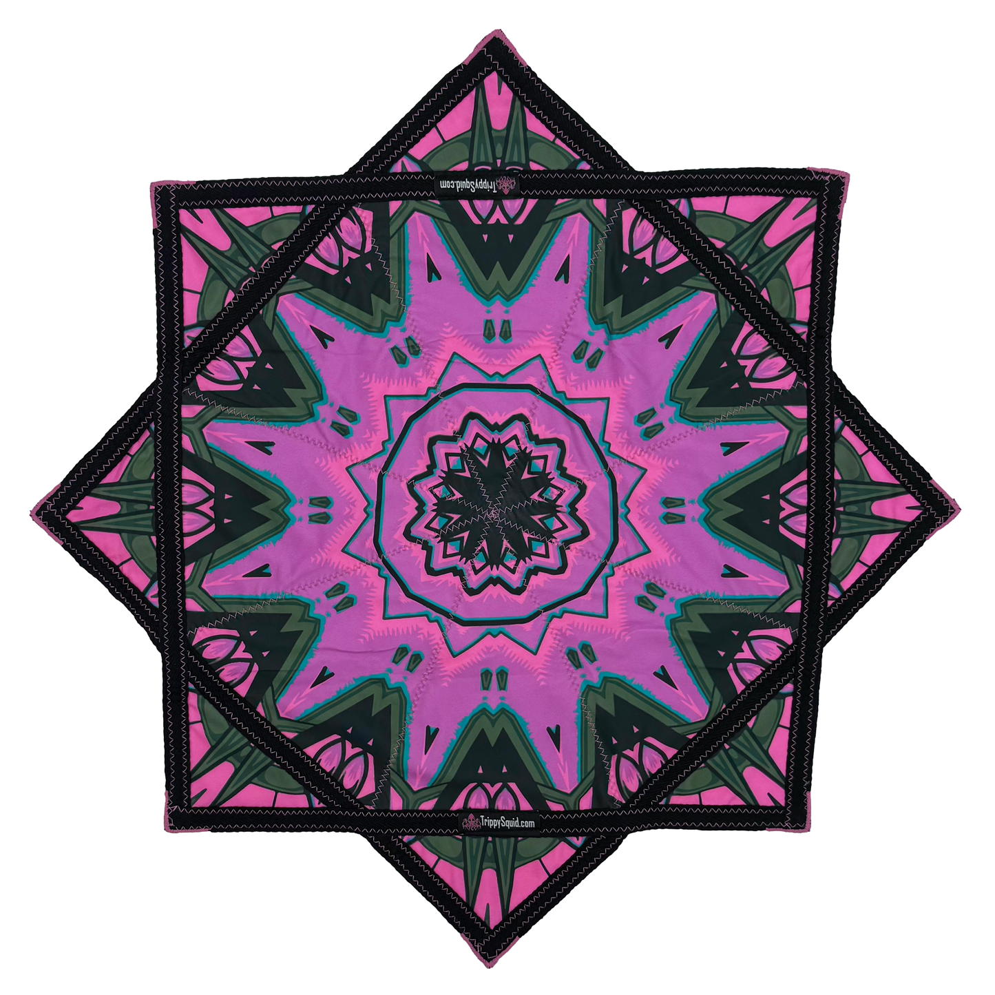 inking.035 - Pink Robotic Fractal Flowstar (UV-Reactive) 14"