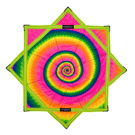 Kraken.039 - Rainbow Road 48" Jumbo Flowstar "The Kraken"(UV-Reactive)