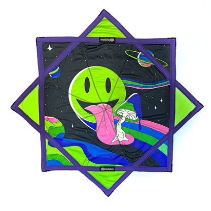 Trippy Smiley Face Flow Star UV REACTIVE (2 Sided)