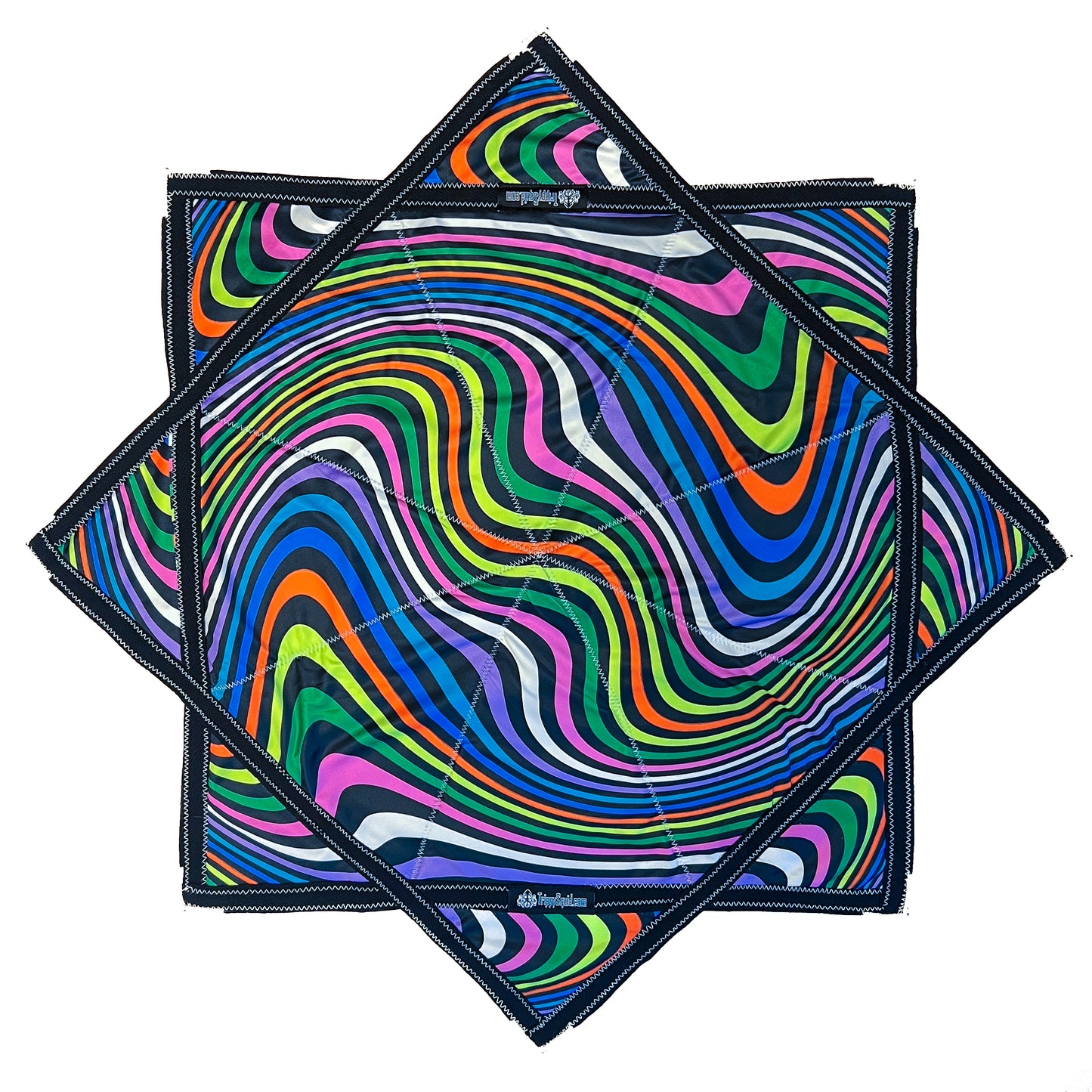 Flow Star Rave Flow Toy Rainbow Spiral UV REACTIVE (2x Sided)