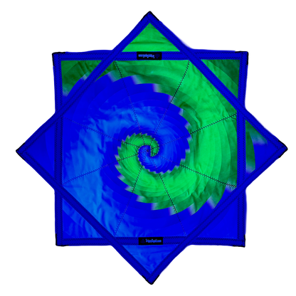 047.Green Goblin Spiral Flowstar (UV-Reactive) 26"