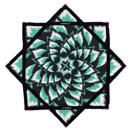059.Teal & Pink Flower Flowstar 26"(Non-UV)