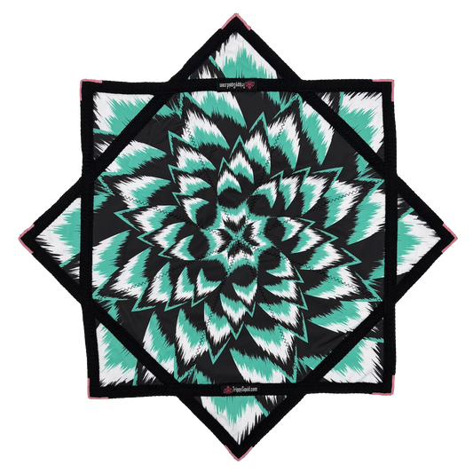 059.Teal & Pink Flower Flowstar 26"(Non-UV)