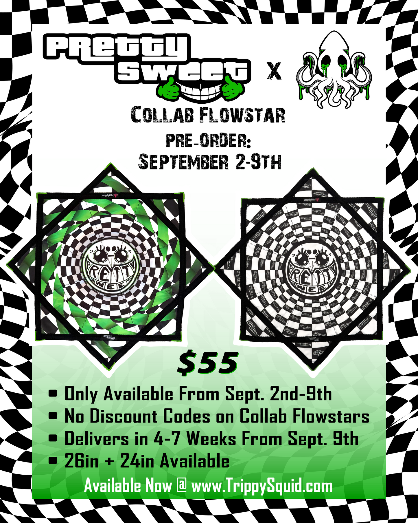 *Pre-Order* Pretty Sweet x Trippy Squid Collab Flowstar (Non-UV)