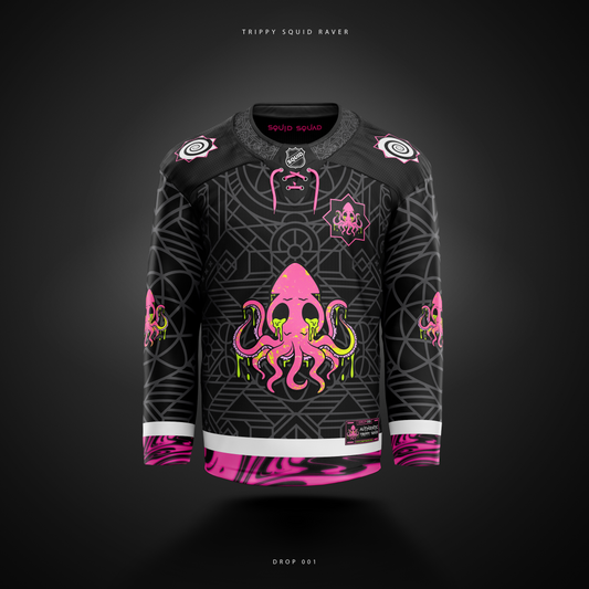 *Pre-Order* D.001 - Trippy Squid Hockey Jersey (Full Embroidered)