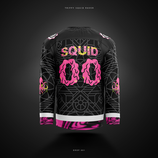*Pre-Order* D.001 - Trippy Squid Hockey Jersey (Full Embroidered)