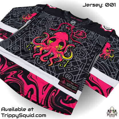 *In-Stock* D.001 - Trippy Squid Hockey Jersey (Full Embroidered)
