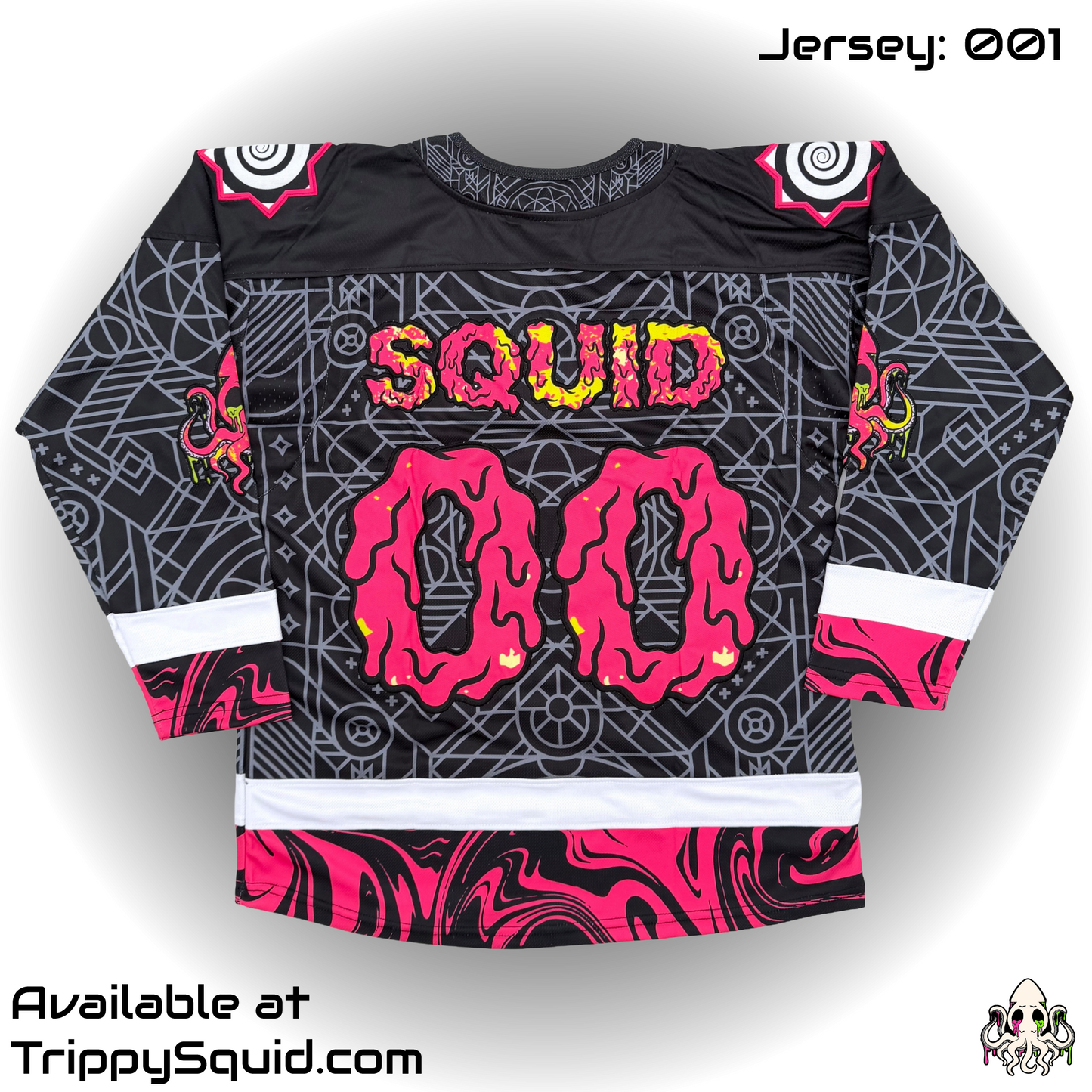 *In-Stock* D.001 - Trippy Squid Hockey Jersey (Full Embroidered)