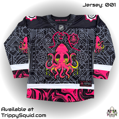 *In-Stock* D.001 - Trippy Squid Hockey Jersey (Full Embroidered)