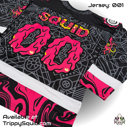 *In-Stock* D.001 - Trippy Squid Hockey Jersey (Full Embroidered)
