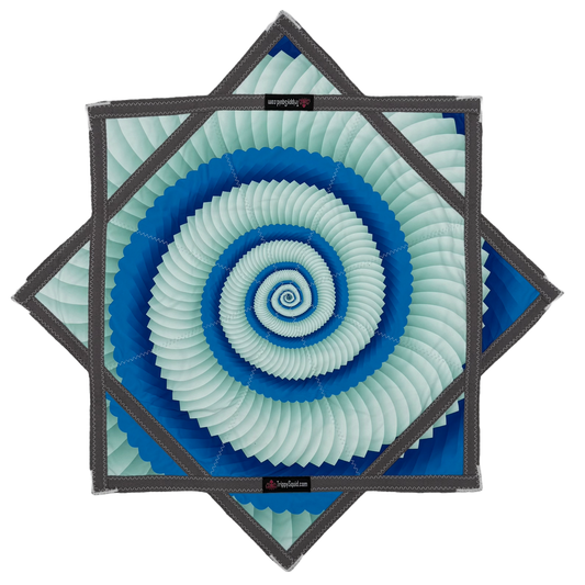 *OLD MATERIAL DISCOUNT* 018.Mini - Orange & White Spiral (UV-Reactive) 24"