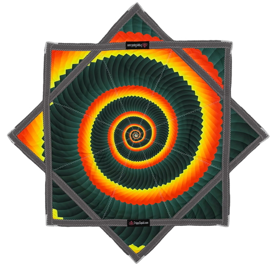 *OLD MATERIAL DISCOUNT* 018.Mini - Orange & White Spiral (UV-Reactive) 24"