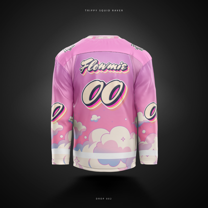 D.002 - Trippy Squid Flowmies Hockey Jersey (Full Embroidered)