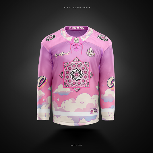 D.002 - Trippy Squid Flowmies Hockey Jersey (Full Embroidered)